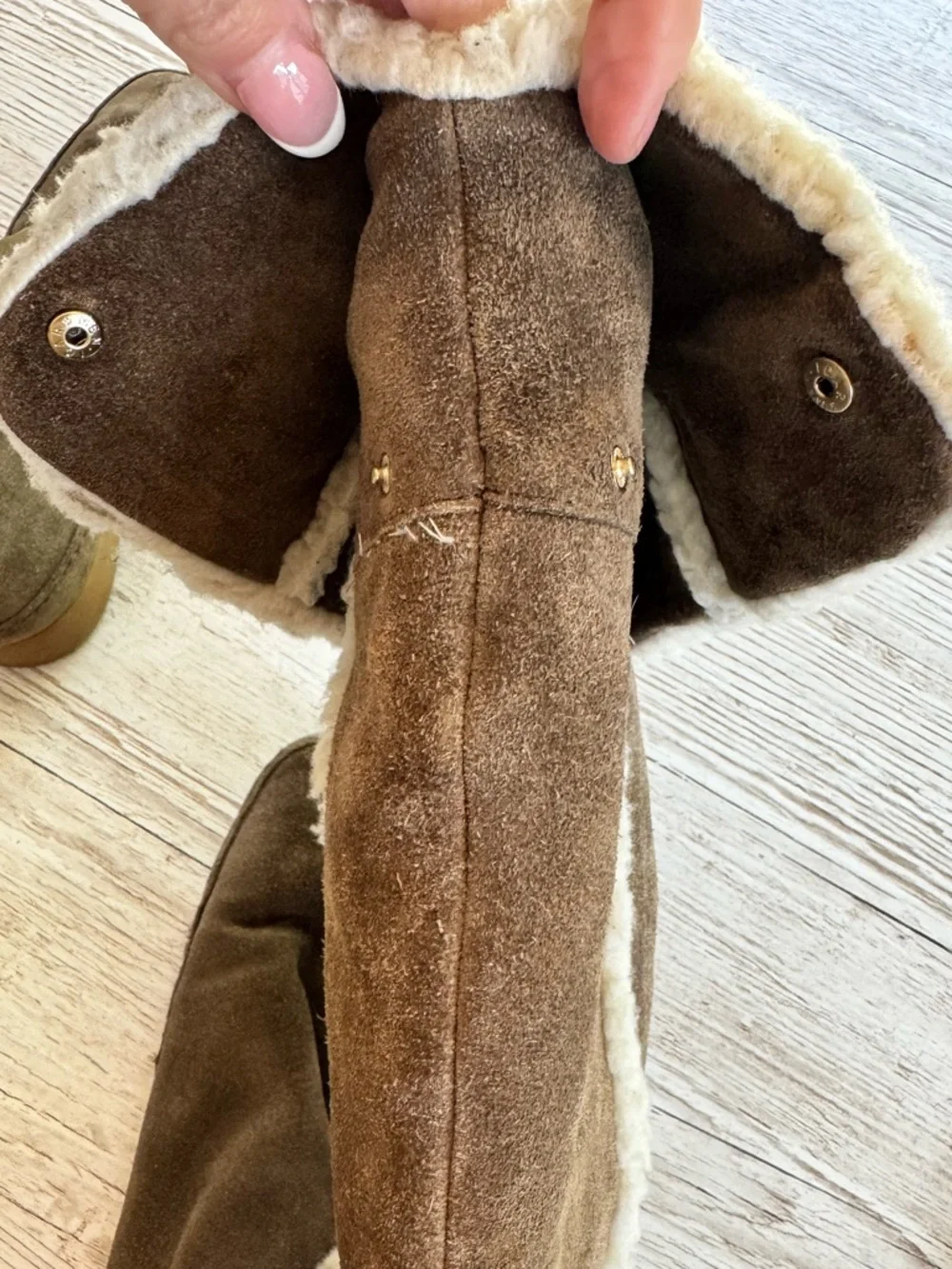 MICHAEL Michael Kors Tall Suede Shearling-Lined Boots 7M